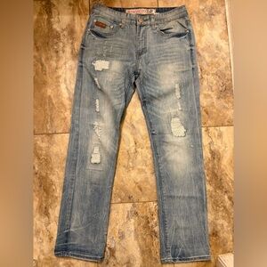 NWOT Winchester Men’s Jeans Distressed Denim Straight Leg American Legend 32X34